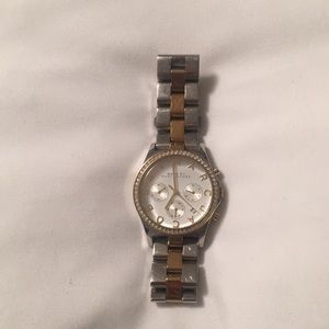 Marc by Marc Jacobs 2 tone watch w Crystal bezel